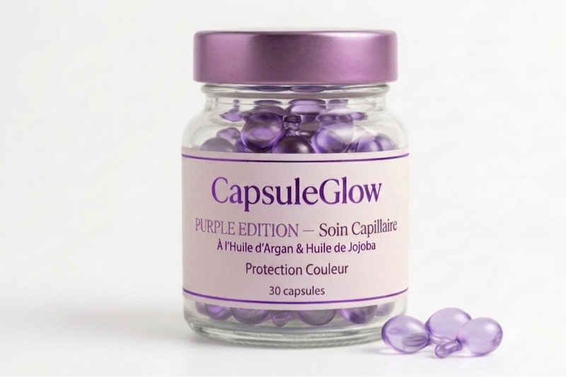 CapsuleGlow Purple : Protection Couleur
(Cheveux colorés, décolorés, traités)